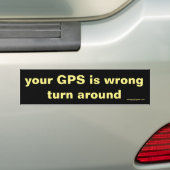 je GPS klopt niet Bumpersticker (Op auto)