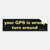 je GPS klopt niet Bumpersticker (Voorkant)