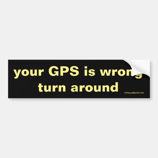 je GPS klopt niet Bumpersticker (Voorkant)
