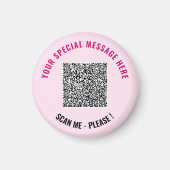Je Grappige QR-code en Aangepaste Tekst Magneet Sj (Voorkant)