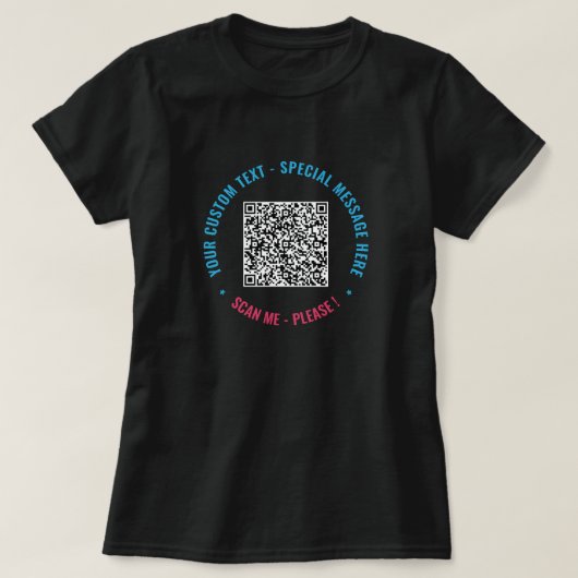 Je Grappige QR Code T-Shirt Voorbeeld Voeg Aangepa (Design voorkant)