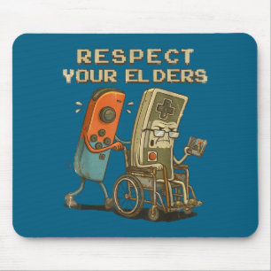 Je Grappige Respecteer Ouderen Retro Gaming Gamer Muismat