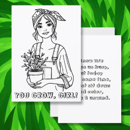 Je groeit, meid | Plant Quote en woordspeling Kleu