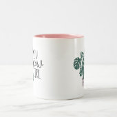 Je groeit meisje | Funny Monogram Plant Lovers Tweekleurige Koffiemok (Center)
