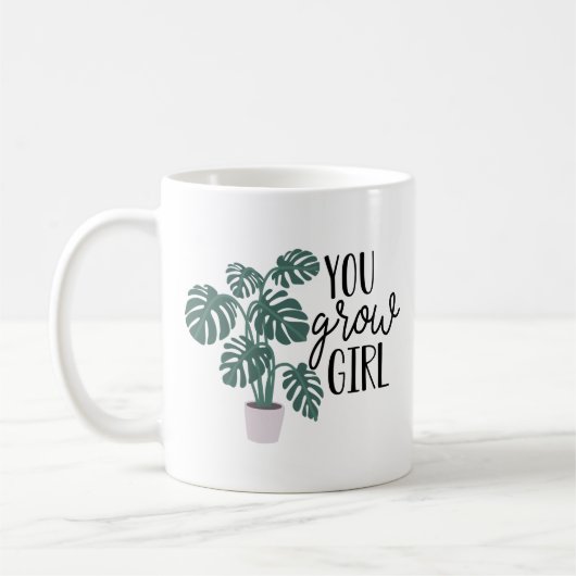 Je groeit meisje | Funny Plant Lovers Koffiemok (Links)