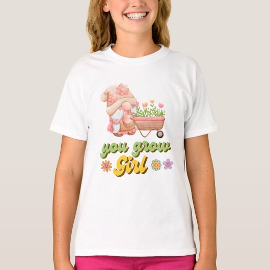 Je groeit meisje t-shirt (Voorkant)