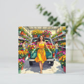 Je groeit meisje | tuinierpen kaart (Staand voorkant)