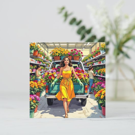 Je groeit meisje | tuinierpen kaart (Staand voorkant)