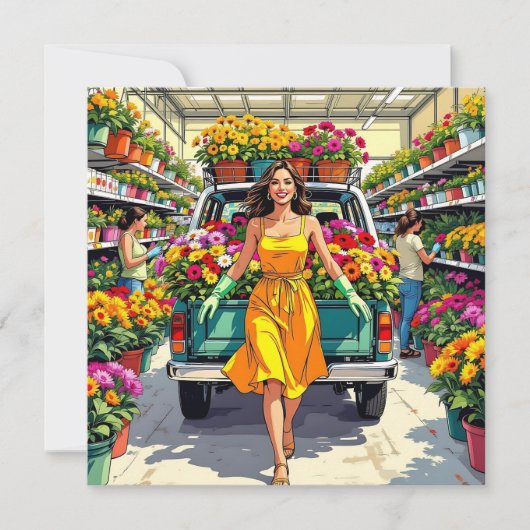 Je groeit meisje | tuinierpen kaart (Voorkant)