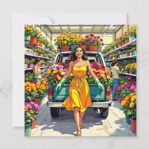 Je groeit meisje   tuinierpen kaart