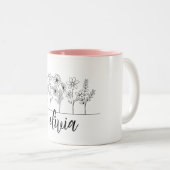 Je groeit meisjes grappige planteliefhebbers, aang tweekleurige koffiemok (Voorkant rechts)