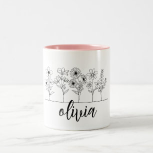 Je groeit meisjes grappige planteliefhebbers, aang tweekleurige koffiemok