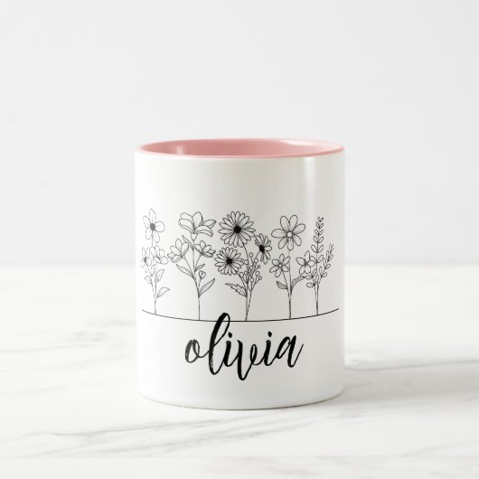 Je groeit meisjes grappige planteliefhebbers, aang tweekleurige koffiemok (Center)