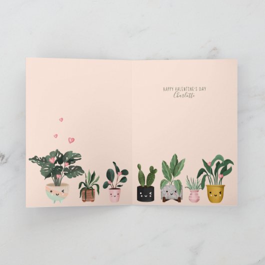 Je groeit op Waterverf Planten. Feestdagen Kaart (Binnen)