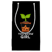 Je groeit schamel Plant Pun Dark BG Klein Cadeauzakje (Voorkant)