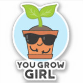 Je groeit schamele Plant Sticker (Voorkant)