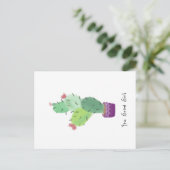 Je groeit Waterverf Cactus Briefkaart (Staand voorkant)