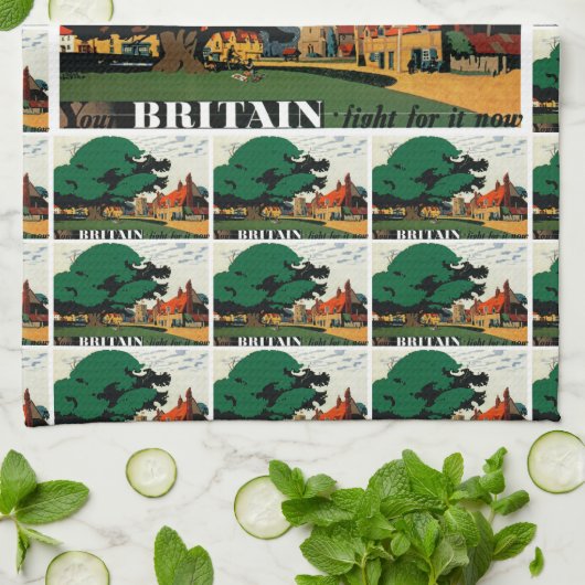 Je Groot-Brittannië vecht er nu voor Theedoek (Gevouwen)