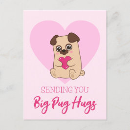 Je grote mopshonden sturen | Grappig Schattige roz Briefkaart