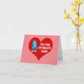 JE HAALT DE ADem UIT ME FUNNY VALENTINE Kaart (Gele Bloem)