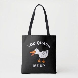 Je haalt me op de grappige veeteelt en de duivel tote bag