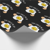 Je haalt me op Funny Egg Pun Cadeaupapier (Hoek)