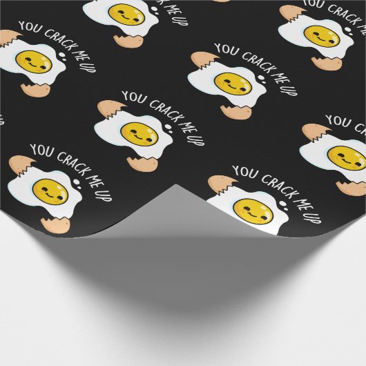 Je haalt me op Funny Egg Pun Cadeaupapier (Hoek)