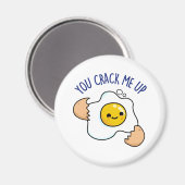 Je haalt me op Funny Egg Pun Magneet (Voorkant / Achterkant)