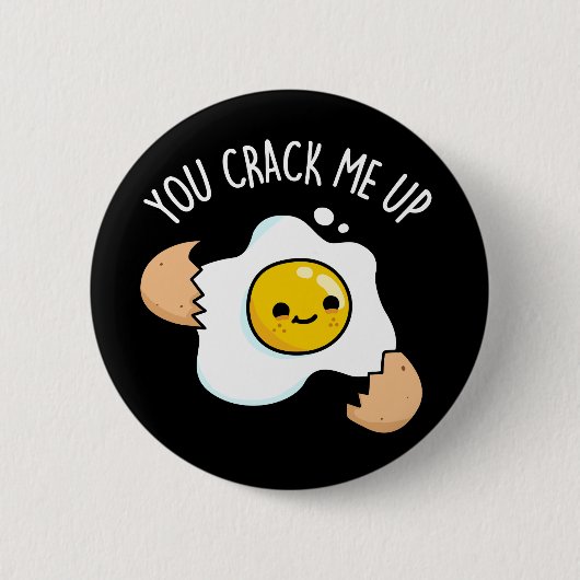 Je haalt me op Funny Egg Pun Ronde Button 5,7 Cm (Voorkant)