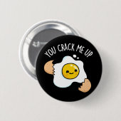 Je haalt me op Funny Egg Pun Ronde Button 5,7 Cm (Voorkant /achterkant)