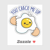 Je haalt me op Funny Egg Pun Sticker (Vel)