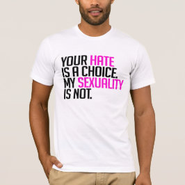 Je haat is een keuze t-shirt