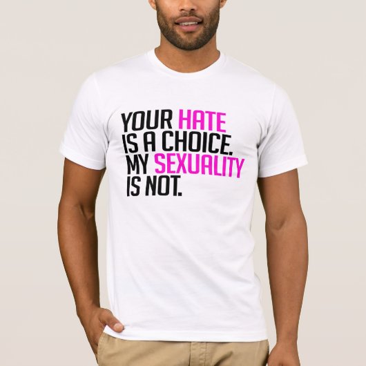 Je haat is een keuze t-shirt (Voorkant)