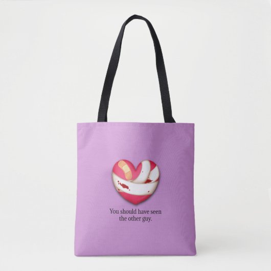 "Je had de ander moeten zien" Gebroken Hart Tote Bag (Voorkant)