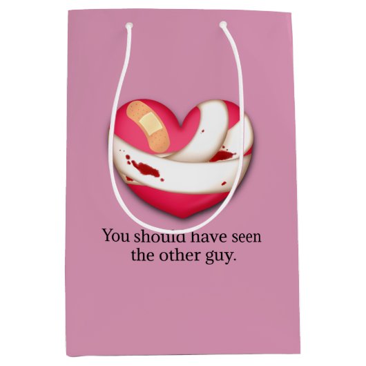 "Je had de andere moeten zien" Broken Heart Medium Cadeauzakje (Voorkant)