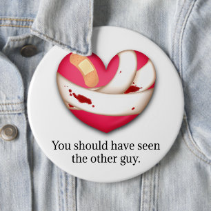 "Je had de andere moeten zien" Broken Heart Ronde Button 6,0 Cm
