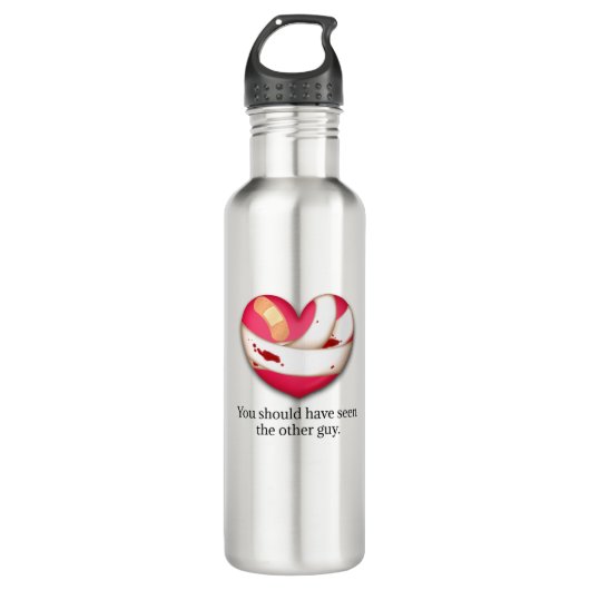 "Je had de andere moeten zien" Broken Heart Waterfles (Voorkant)