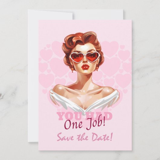 Je had één baan save the date (Voorkant)