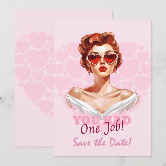 Je had één taak save the date (Voorkant / Achterkant)