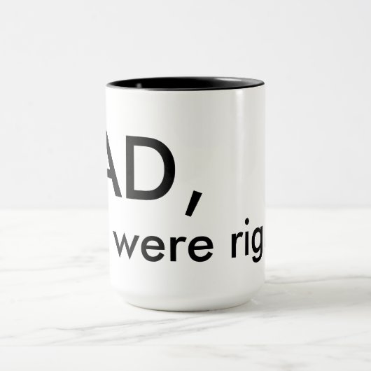 Je had gelijk. mok (Midden)