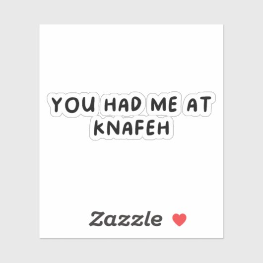 Je had in Knafeh Sticker (Vel)