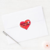 Je had me al bij Ik hou van pizza Hart Sticker (Envelop)