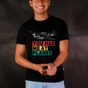 Je had me al bij VLIEGTUIGEN, P-40 Vintage Vliegtu T-shirt
