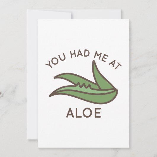 Je Had Me Bij Aloe Bedankkaart (Voorkant)