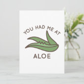 Je Had Me Bij Aloe Bedankkaart (Staand voorkant)