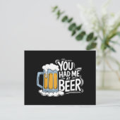 Je had me bij Beer. Feestdagenkaart (Staand voorkant)