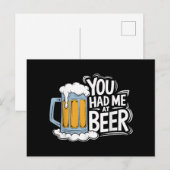 Je had me bij Beer. Feestdagenkaart (Voorkant / Achterkant)