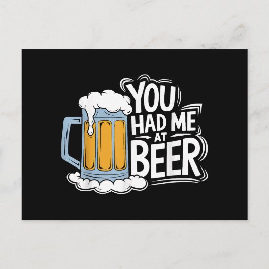 Je had me bij Beer. Feestdagenkaart (Voorkant)