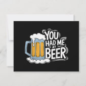 Je had me bij Beer. Save The Date (Achterkant)