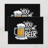Je had me bij Beer. Save The Date (Voorkant / Achterkant)